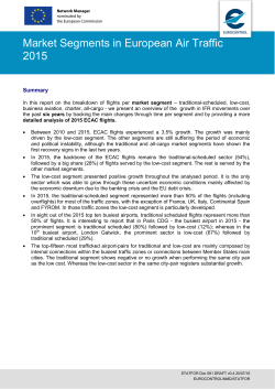 Market Segments in European Air Traffic 2015