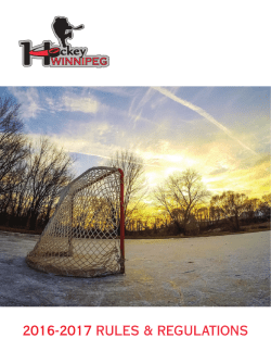 Rule Book - Hockey Winnipeg