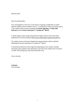 GCSE Option Parent Letter 16