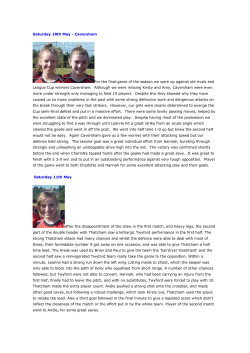 Saturday 18th May - Caversham For the final game of the season we