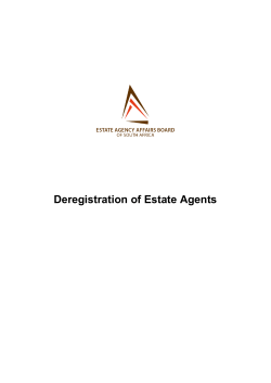 Deregistration of Estate Agents