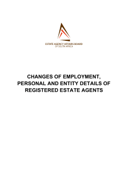 changes of employment, personal and entity details of