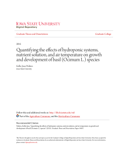 Quantifying the effects of hydroponic systems, nutrient solution, and