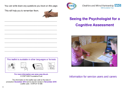 Seeing the psychologist for a cognitive assessment