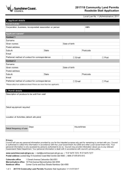 2016/17 Community Land Permits