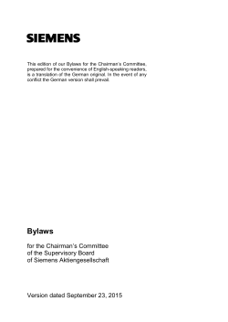 Bylaws - Siemens