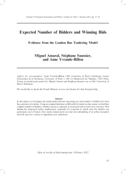 Expected Number of Bidders and Winning Bids
