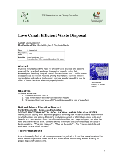 Love Canal - virtualpharmtox.pharmacy.arizona.edu virtualpharmtox