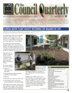 florida native plant society restoring the balance of life