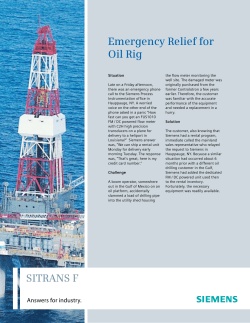 SITRANS F Emergency Relief for Oil Rig