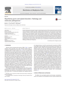 Myasthenia gravis and related disorders