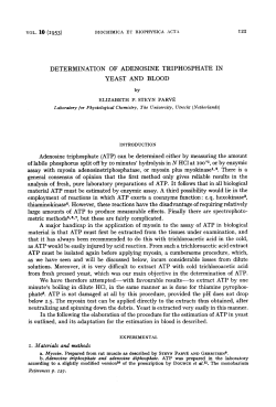 DETERMINATION OF ADENOSINE TRIPHOSPHATE IN