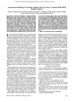 Accelerated Healing of Chronic Sickle