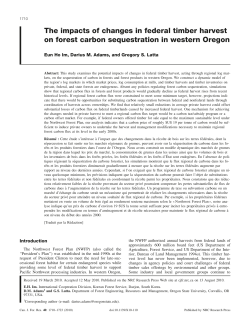 The impacts of changes in federal timber harvest on forest carbon
