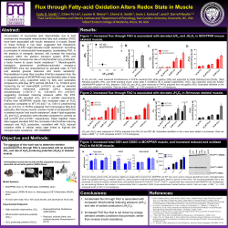 Flux through Fatty-acid Oxidation Alters Redox State in Muscle