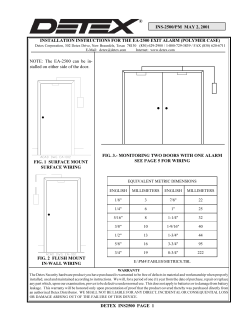 installation instructions for the ea-2500 exit alarm