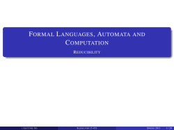 Formal Languages, Automata and Computation