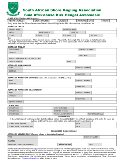 South African Shore Angling Association