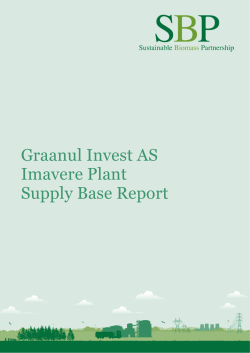 Graanul Invest AS Imavere Plant Supply Base Report