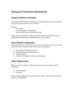 Testing and Test Driven Development