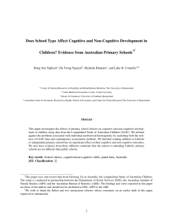 Does School Type Affect Cognitive and Non