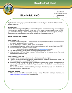 Benefits Fact Sheet Blue Shield HMO