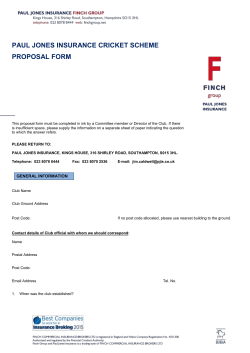 paul jones insurance cricket scheme proposal form