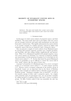 RIGIDITY OF INVARIANT CONVEX SETS IN SYMMETRIC SPACES