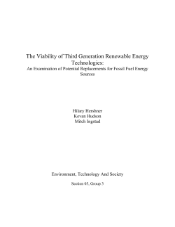 Tidal Energy - University of Northern Iowa