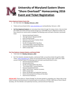 Homecoming 2016 Event and Ticket Registration