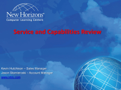 Capabilities Presentation