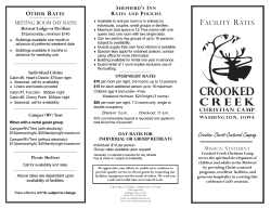 rates - Crooked Creek Christian Camp