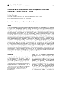 Bioavailability of soil inorganic P in the