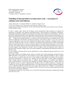 Assessment of radiation and wind influence