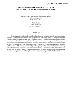 evaluation of voc emission controls for oil and gas production