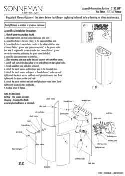 This light should be installed by a licensed electrician Important