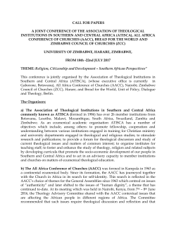 CALL FOR PAPERS A JOINT CONFERENCE OF THE