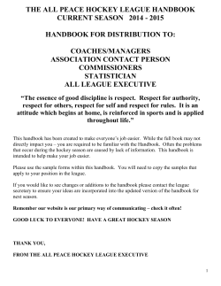 the all peace hockey league handbook