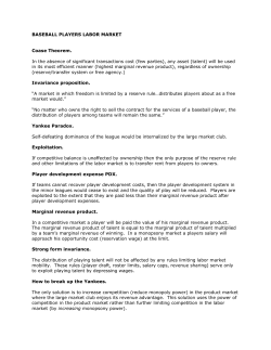 BASEBALL PLAYERS LABOR MARKET Coase Theorem. In the