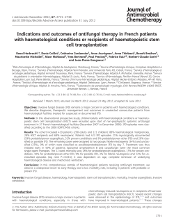 Indications and outcomes of antifungal therapy in