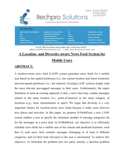 A Location- and Diversity-aware News Feed System for Mobile Users
