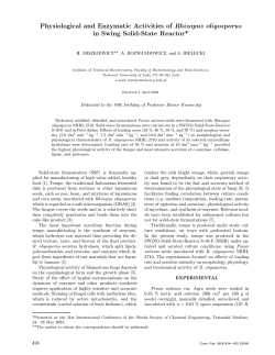 Physiological and Enzymatic Activities of й чстыв сп свтсжыв in