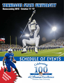 schedule of events - Tennessee State University