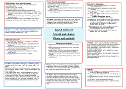 Year R Term 1/2 Growth and change Plants and animals