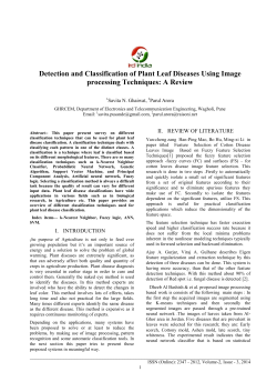 Detection and Classification of Plant Leaf Diseases
