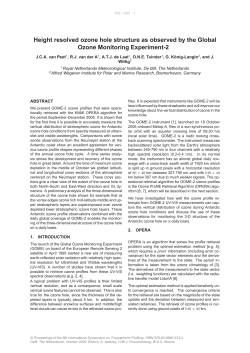 Height resolved ozone hole structure as observed by the Global