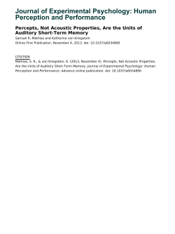 Journal of Experimental Psychology: Human Perception and