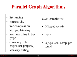 Parallel Graph Algorithms