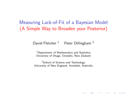 Measuring Lack-of-Fit of a Bayesian Model @let@token