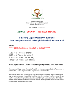 NEW!!! 2017 BATTING CAGE PRICING 8 Batting Cages Open DAY